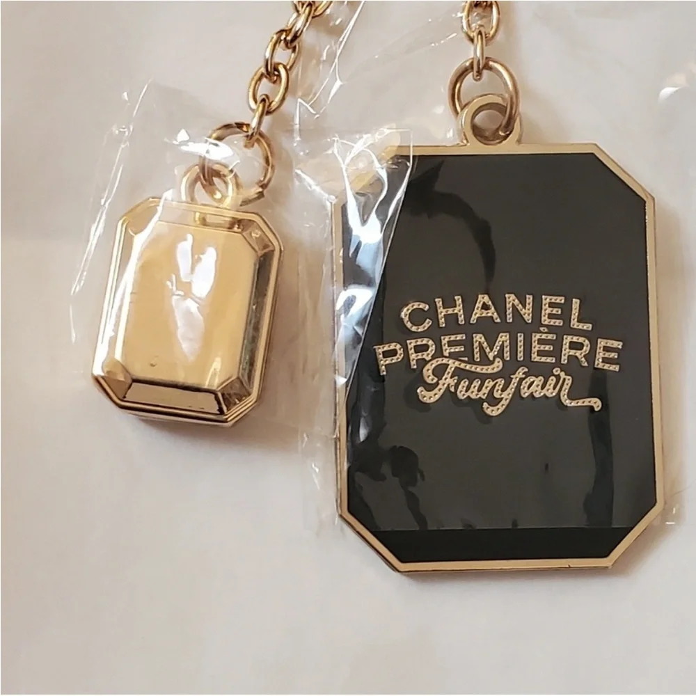 CHANEL Premiere Funfair Keychain in Gold and Black